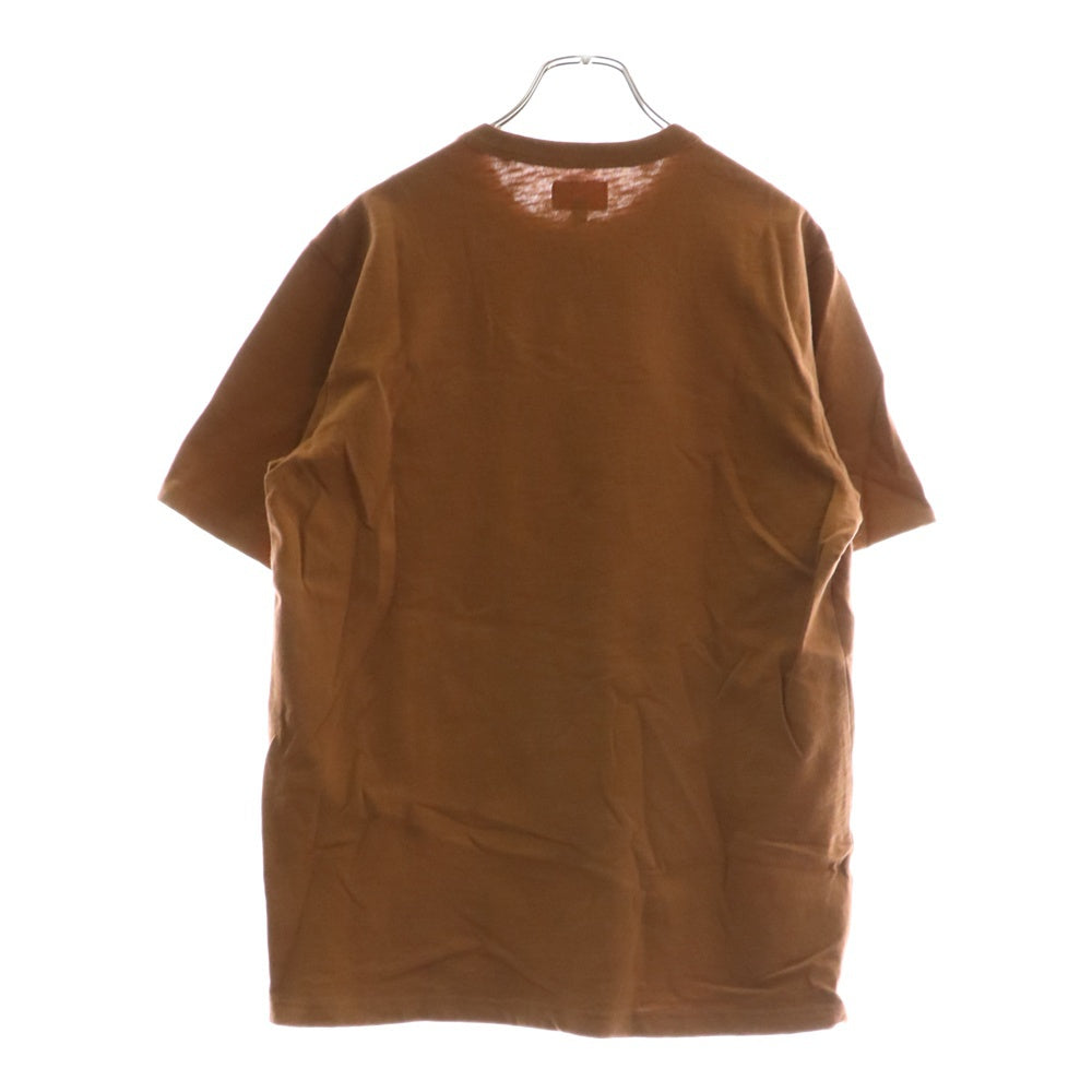 SUPREME(シュプリーム) 19SS Shatter Tee シャッター ロゴ刺繍 クルーネック 半袖Tシャツ カットソー ブラウン