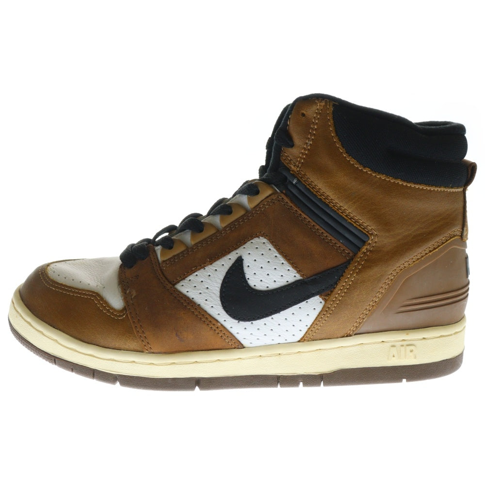 NIKE(ナイキ) 【観賞用2003年製】AIR FORCE 2 HIGH エアフォース2 ハイカットスニーカー ホワイト/ブラウン US11.5/29.5cm 624006-101