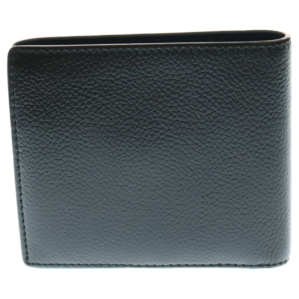 BALENCIAGA(バレンシアガ) ロゴ スクエア レザー コンパクトウォレット 二つ折り財布 ブラック 594315