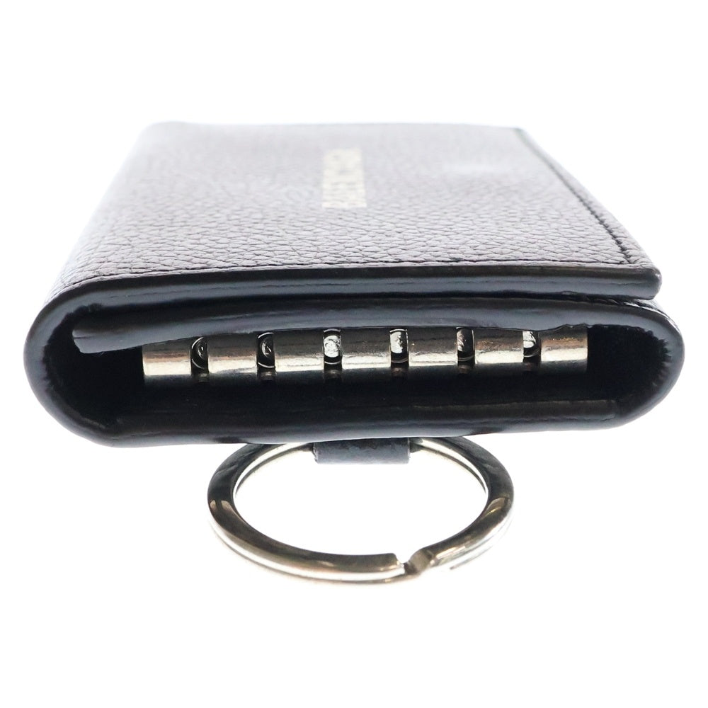 BALENCIAGA(バレンシアガ) CASH KEYCASE ロゴ キャッシュ 6連 レザー キーケース ブラック 640537