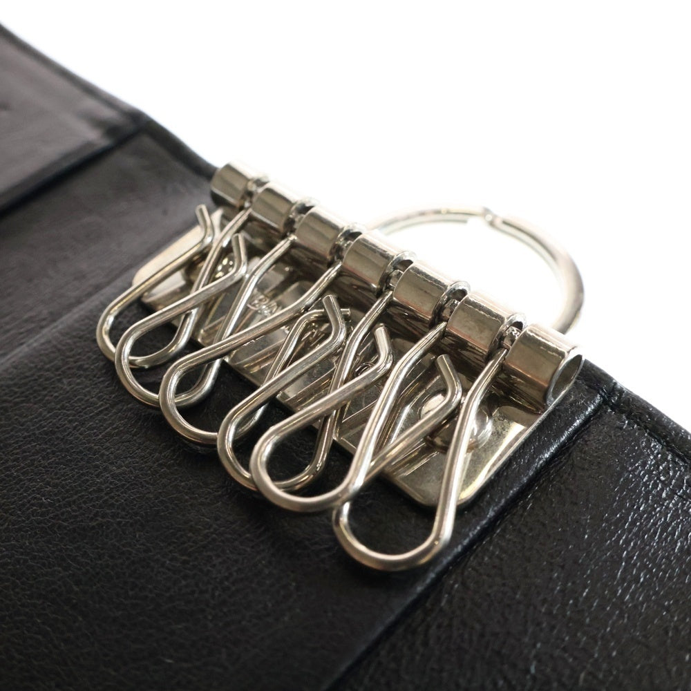 BALENCIAGA(バレンシアガ) CASH KEYCASE ロゴ キャッシュ 6連 レザー キーケース ブラック 640537