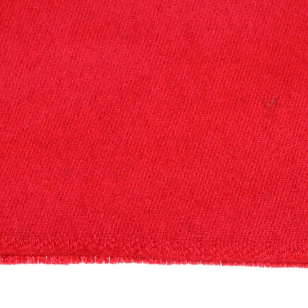 BALENCIAGA(バレンシアガ) ロゴ バイカラー ウール マフラー ブラック/レッド