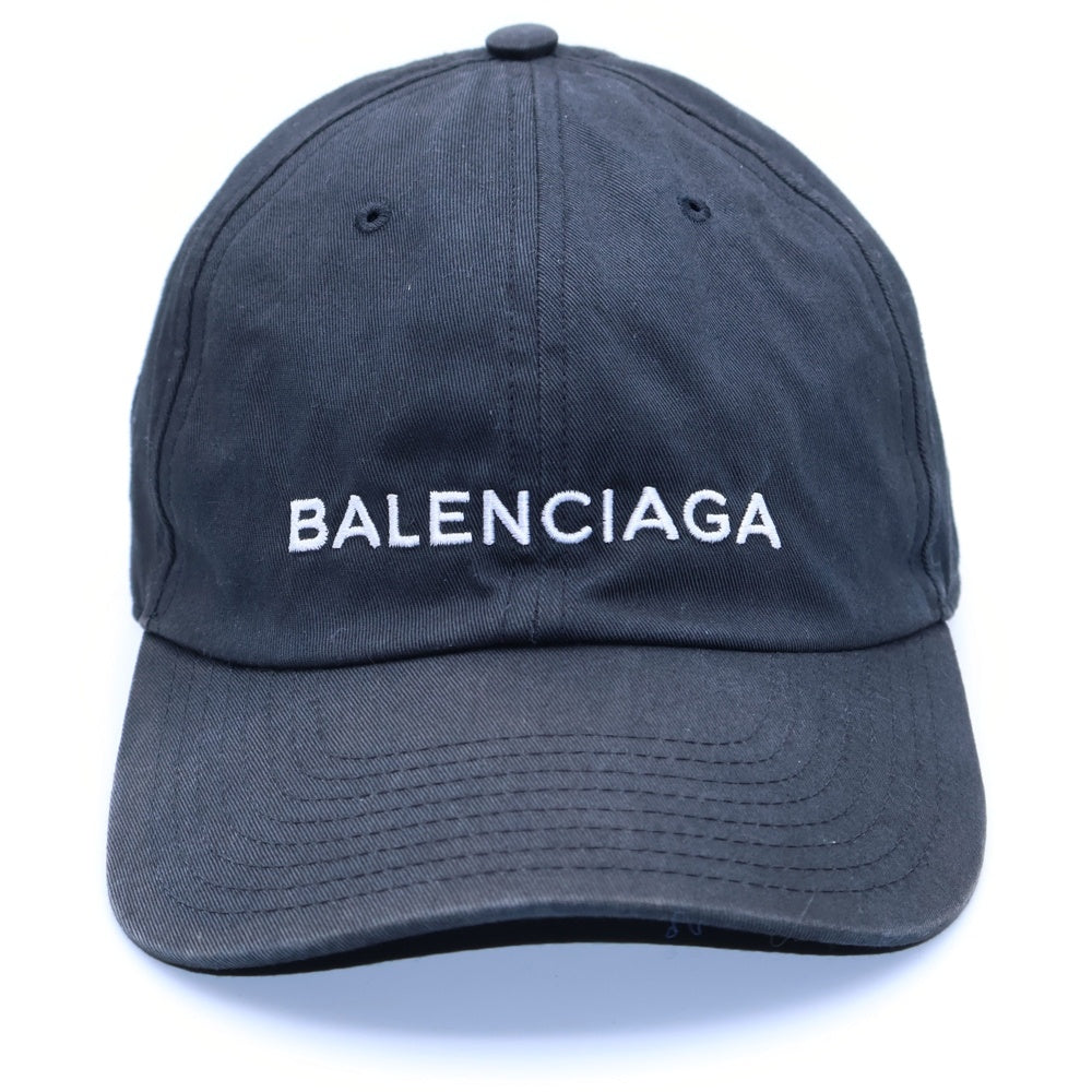 BALENCIAGA(バレンシアガ) ロゴ刺繍 ベースボールキャップ 帽子 ブラック