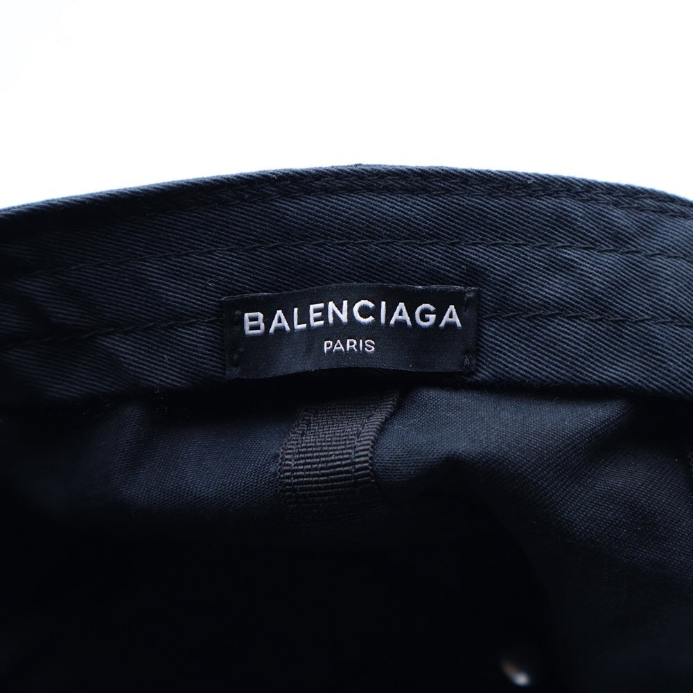 BALENCIAGA(バレンシアガ) ロゴ刺繍 ベースボールキャップ 帽子 ブラック