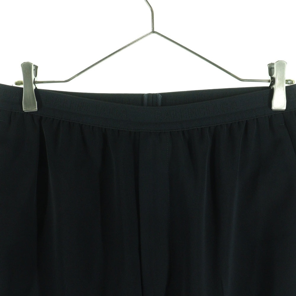 BALENCIAGA(バレンシアガ) ロゴウエストゴム エラスティック イージー スラックスパンツ ブラック 608972 TB011