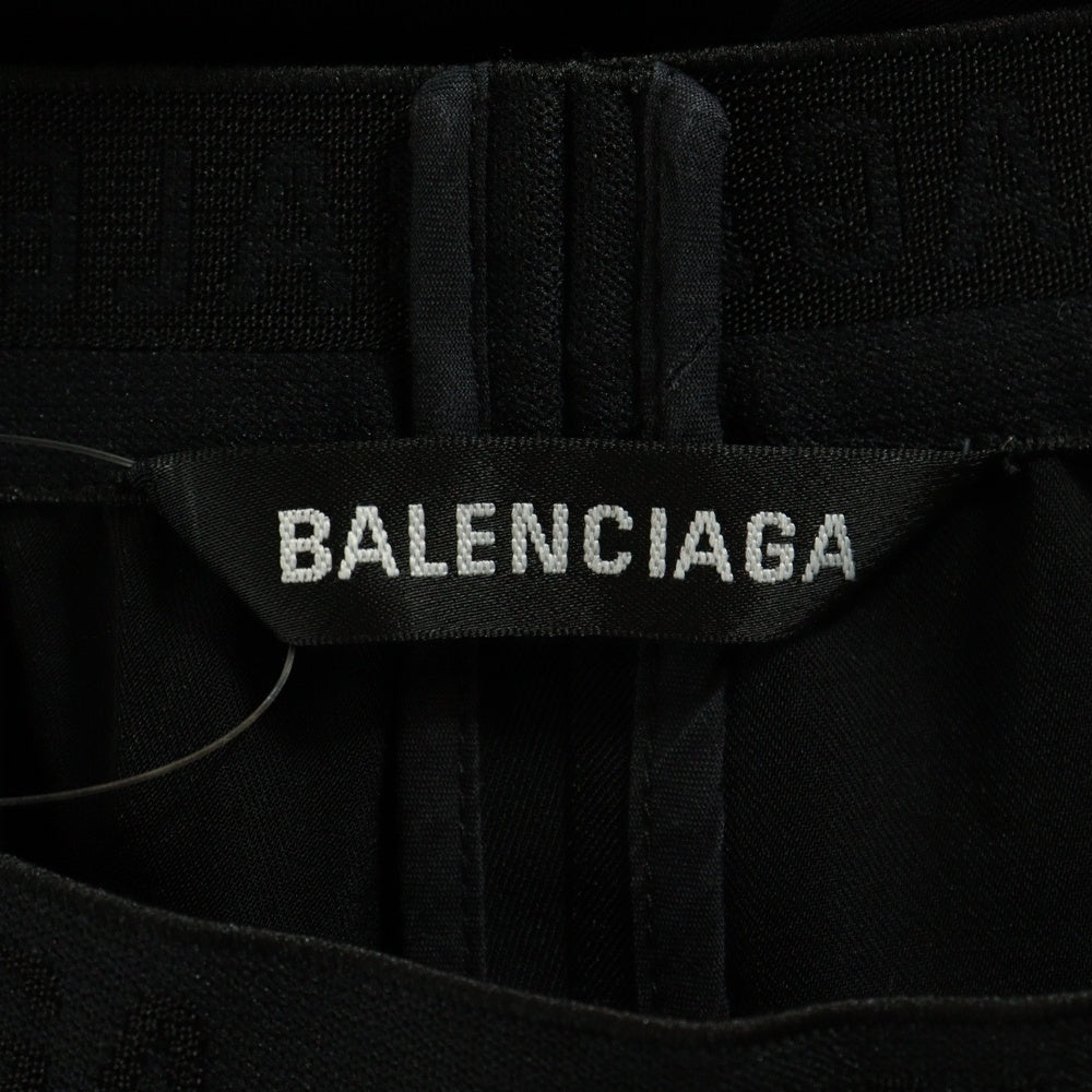 BALENCIAGA(バレンシアガ) ロゴウエストゴム エラスティック イージー スラックスパンツ ブラック 608972 TB011