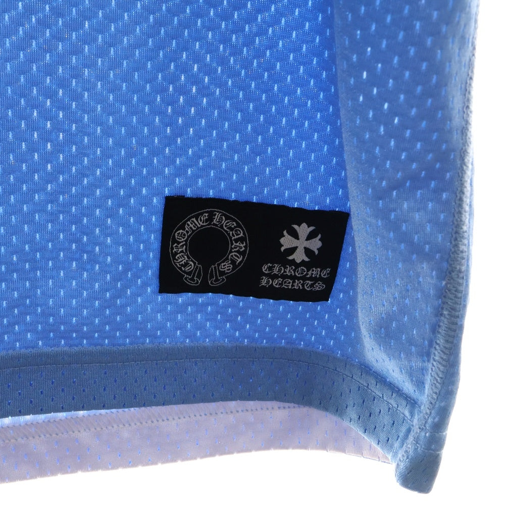CHROME HEARTS(クロムハーツ) MESH WARM UP JERSEY リバーシブルCHロゴプリントメッシュタンクトップ ブルー