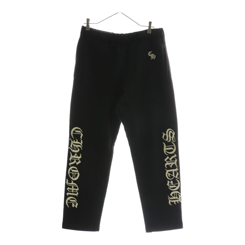 CHROME HEARTS(クロムハーツ) Y NOT SLO RIDE ロゴ刺繍スウェットロングパンツ ブラック