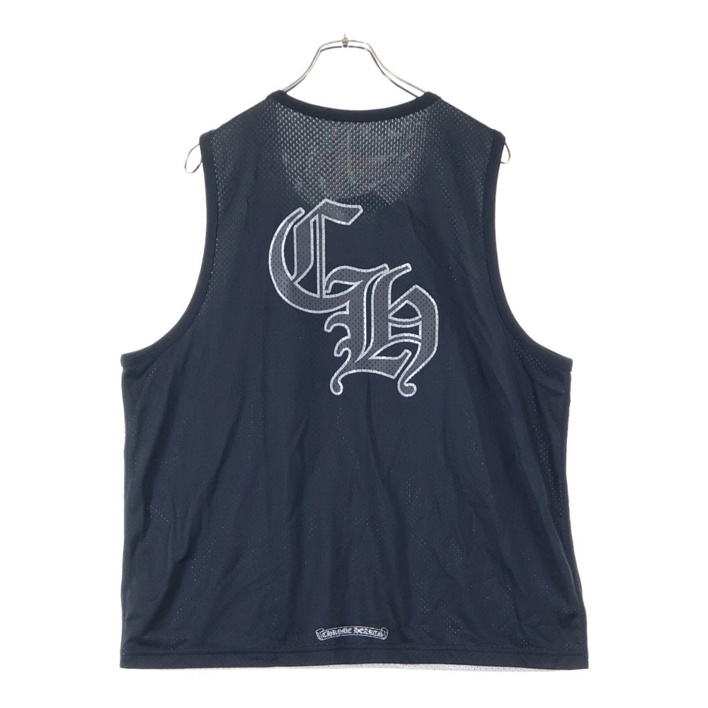 CHROME HEARTS(クロムハーツ) MESH WARM UP JERSEY リバーシブルCHロゴプリントメッシュタンクトップ ブラック