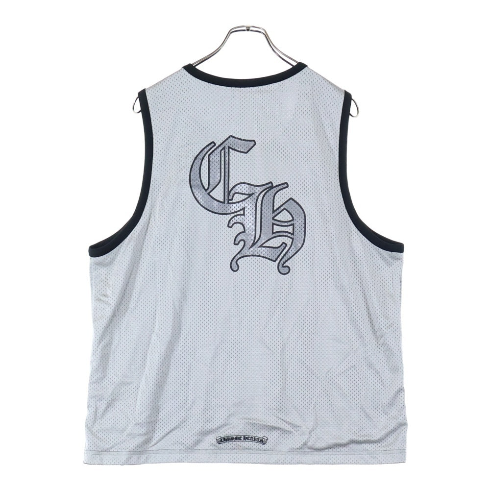CHROME HEARTS(クロムハーツ) MESH WARM UP JERSEY リバーシブルCHロゴプリントメッシュタンクトップ ブラック