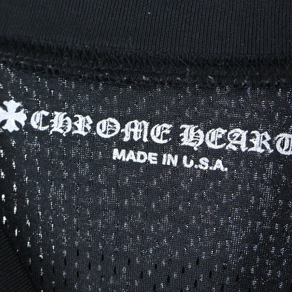 CHROME HEARTS(クロムハーツ) MESH WARM UP JERSEY TEE メッシュウォームアップ ジャージ 半袖Tシャツ カットソー ブラック