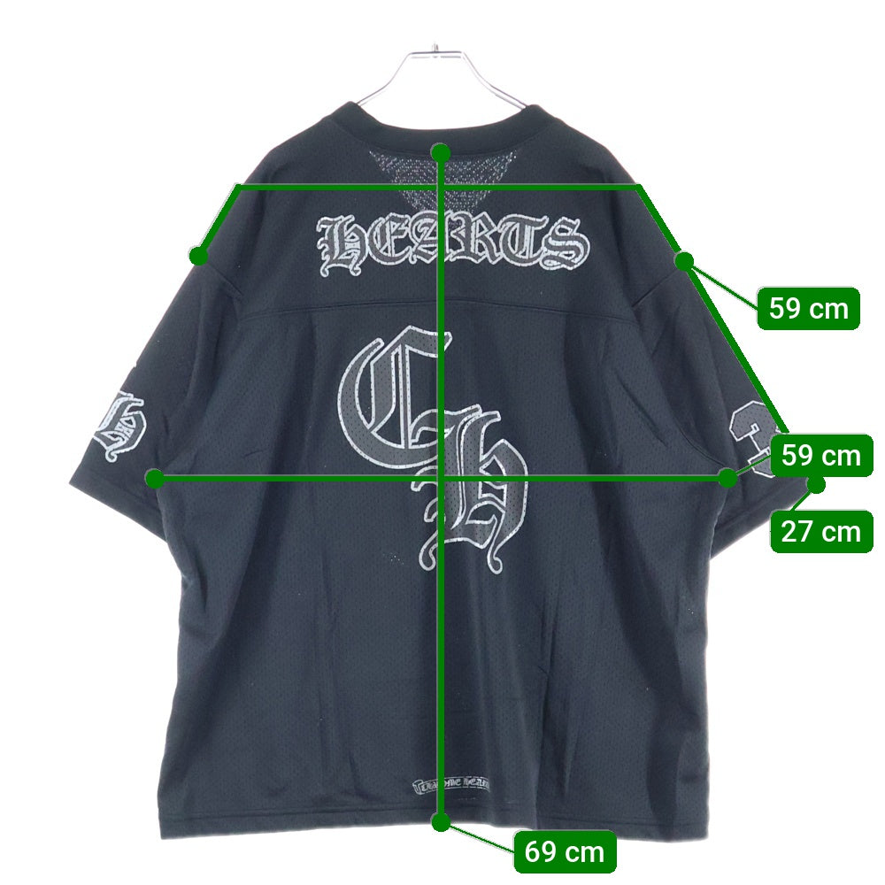 CHROME HEARTS(クロムハーツ) MESH WARM UP JERSEY TEE メッシュウォームアップ ジャージ 半袖Tシャツ カットソー ブラック
