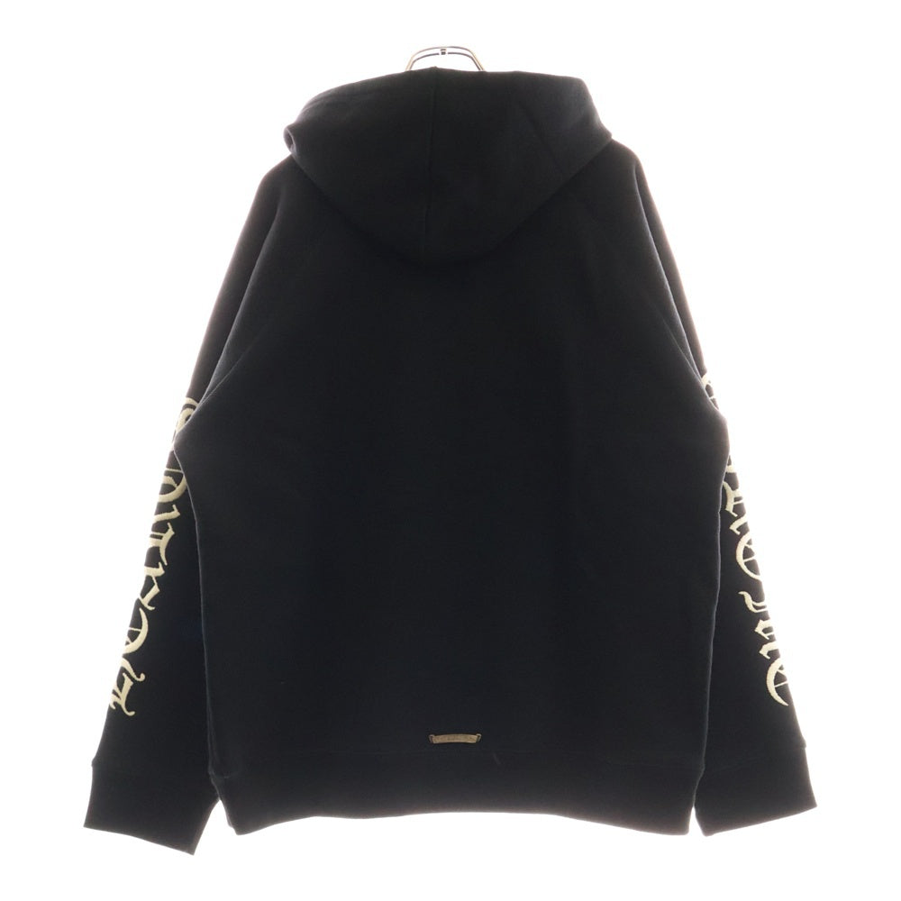 CHROME HEARTS(クロムハーツ) SLO RIDE CH 刺繍 プルオーバー パーカー ブラック/シルバー