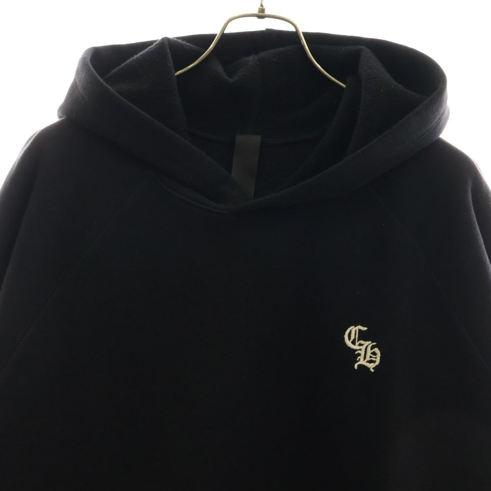 CHROME HEARTS(クロムハーツ) SLO RIDE CH 刺繍 プルオーバー パーカー ブラック/シルバー