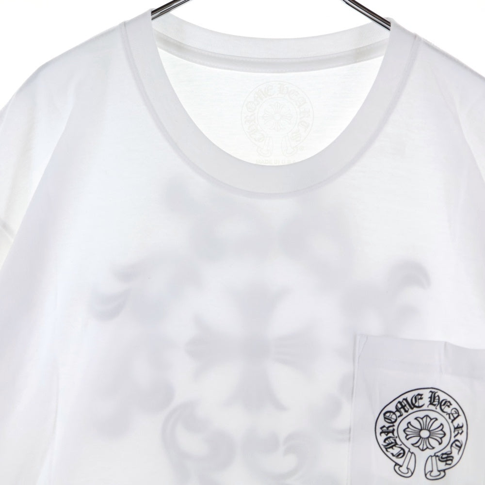 CHROME HEARTS(クロムハーツ) Honolulu CHプラス ホースシュー クルーネック半袖Tシャツカットソー ホワイト