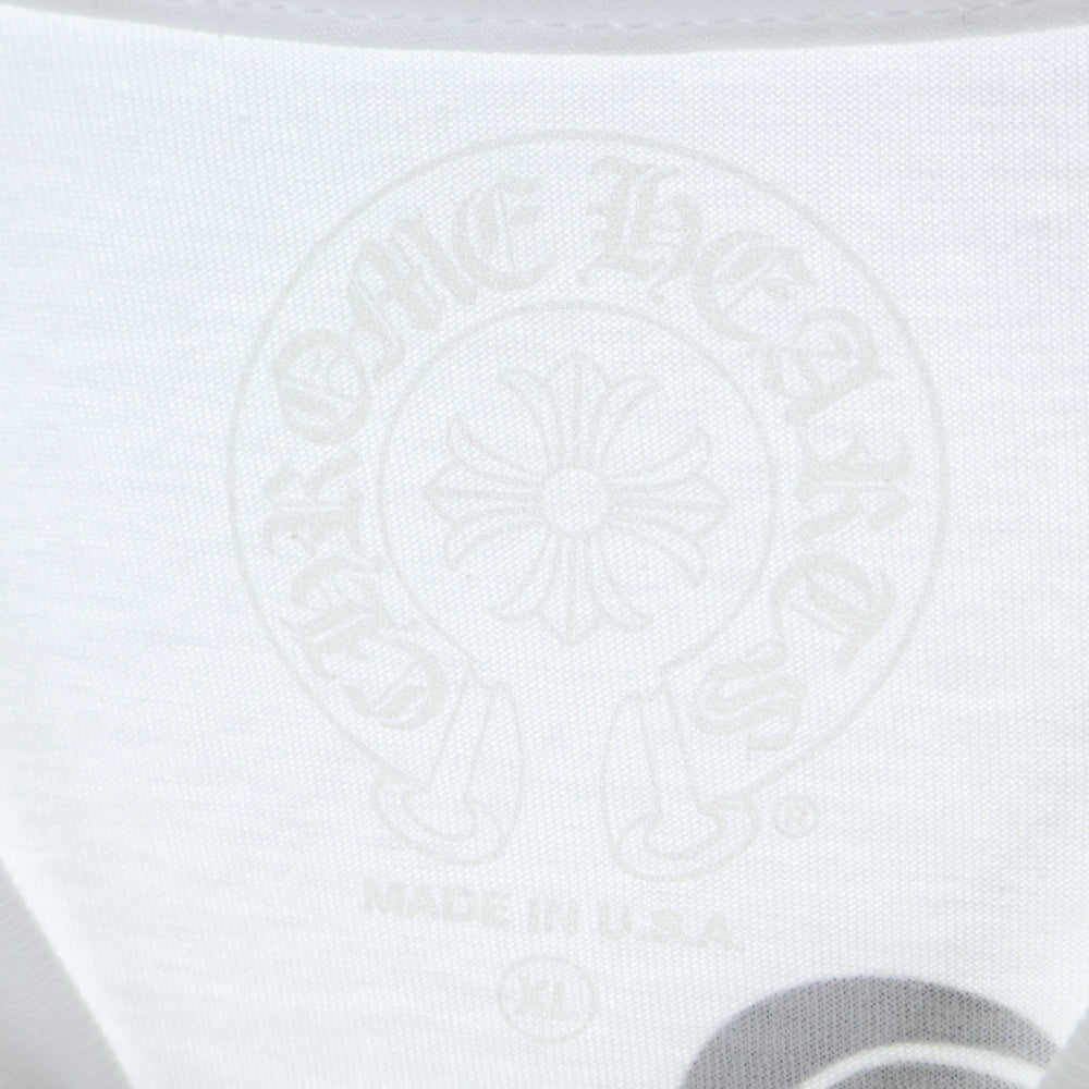 CHROME HEARTS(クロムハーツ) Honolulu CHプラス ホースシュー クルーネック半袖Tシャツカットソー ホワイト