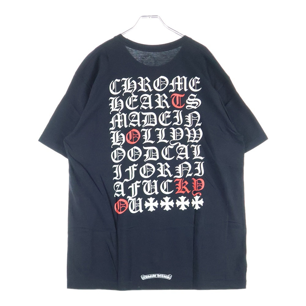 CHROME HEARTS(クロムハーツ) made in Hollywood Tokyo Exclusive メイドインハリウッド 東京 限定 バック英字プリント クルーネック 半袖Tシャツ カットソー ブラック