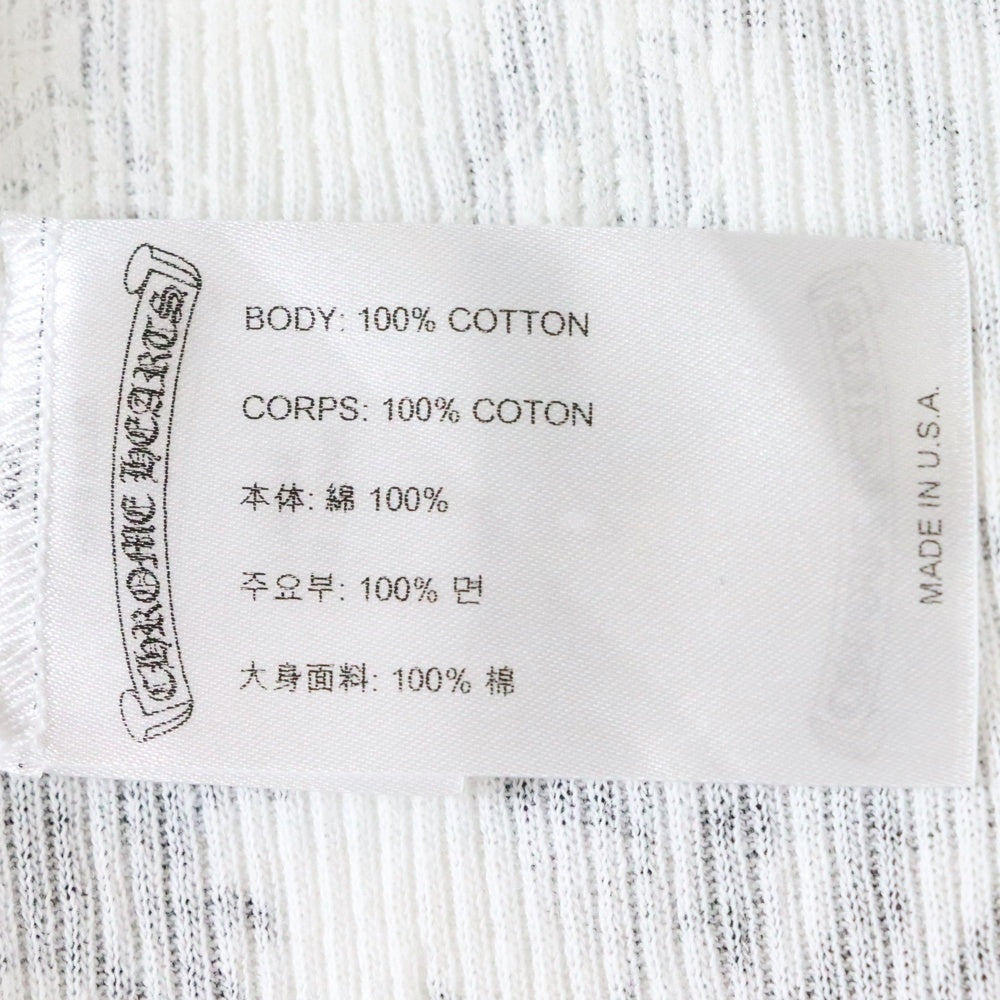 CHROME HEARTS(クロムハーツ) RIB TANK ロゴプリントリブタンクトップ ホワイト