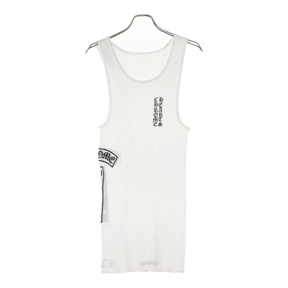 CHROME HEARTS(クロムハーツ) RIB TANK サイドロゴプリントリブタンクトップ ホワイト