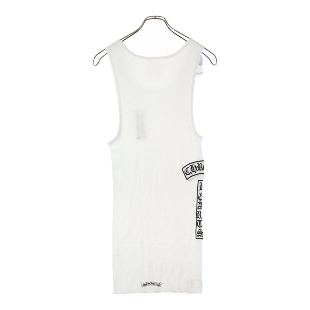 CHROME HEARTS(クロムハーツ) RIB TANK サイドロゴプリントリブタンクトップ ホワイト