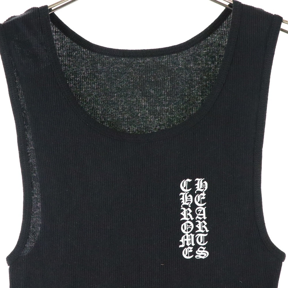 CHROME HEARTS(クロムハーツ) RIB TANK サイドロゴプリントリブタンクトップ ブラック