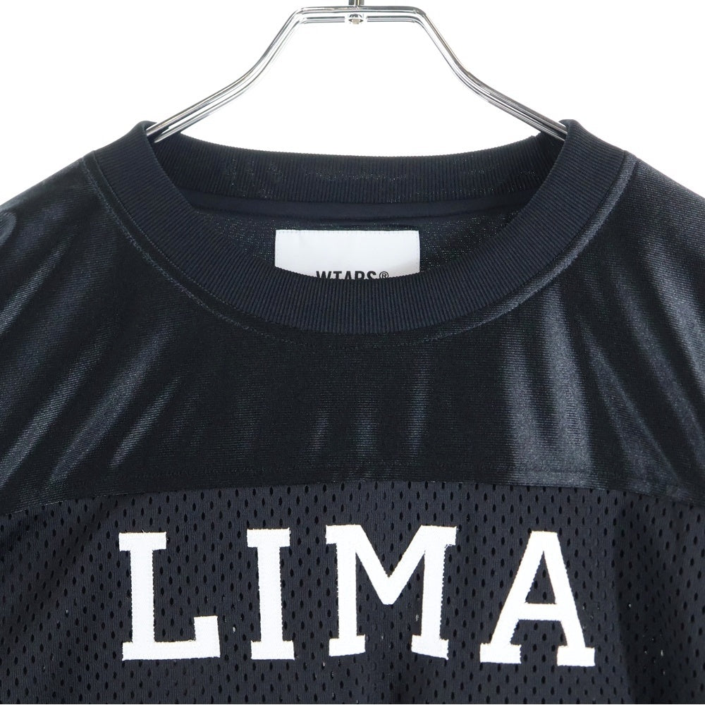 WTAPS(ダブルタップス) 25SS Netminder LS Poly ロゴメッシュ長袖カットソー ブラック 251ATDT-CSM23