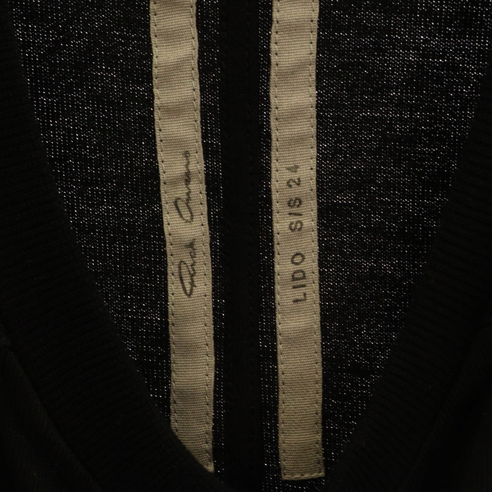 Rick Owens(リックオウエンス) 24SS TARP T タープノースリーブカットソー オーバーサイズ ブラック RU01D3160-BA