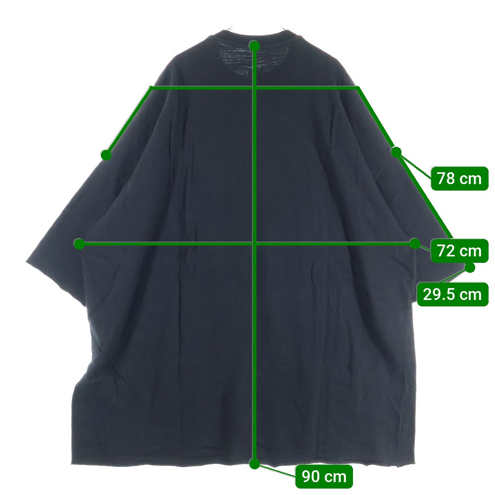 Rick Owens(リックオウエンス) 23AW Oversize Tommy Tee オーバーサイズトミーTシャツ ブラック RR02C7283-BGW