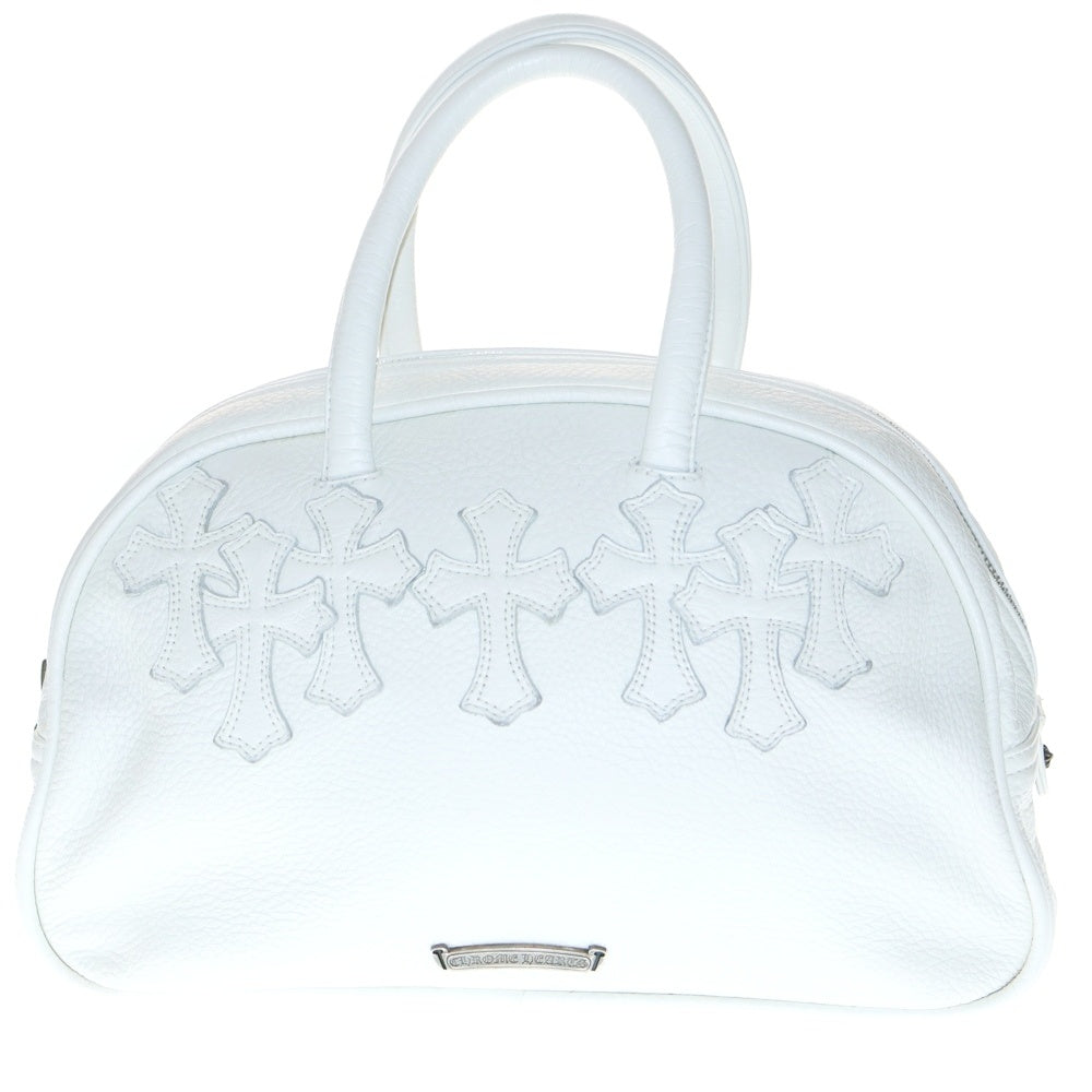 CHROME HEARTS(クロムハーツ) GYM SM ジムバッグ スモール レザー ハンドバッグ ホワイト/シルバー