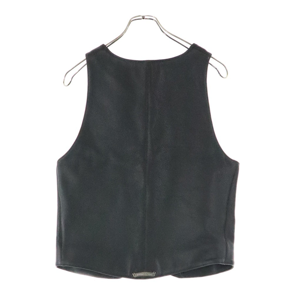 CHROME HEARTS(クロムハーツ) CLASSC 2B LTHR クラシック クロスボール レザーベスト ブラック