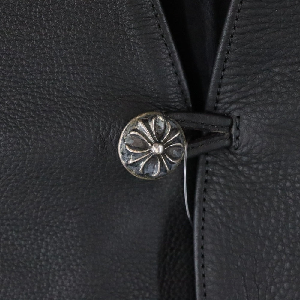 CHROME HEARTS(クロムハーツ) CLASSC 2B LTHR クラシック クロスボール レザーベスト ブラック