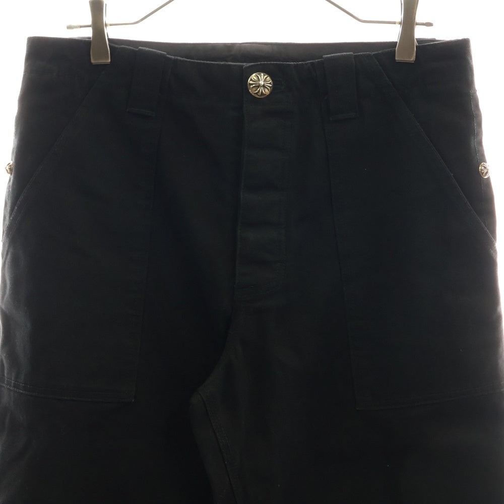 CHROME HEARTS(クロムハーツ) FATIGUE ファティーグ クロスボール ベイカーロングパンツ ブラック/シルバー