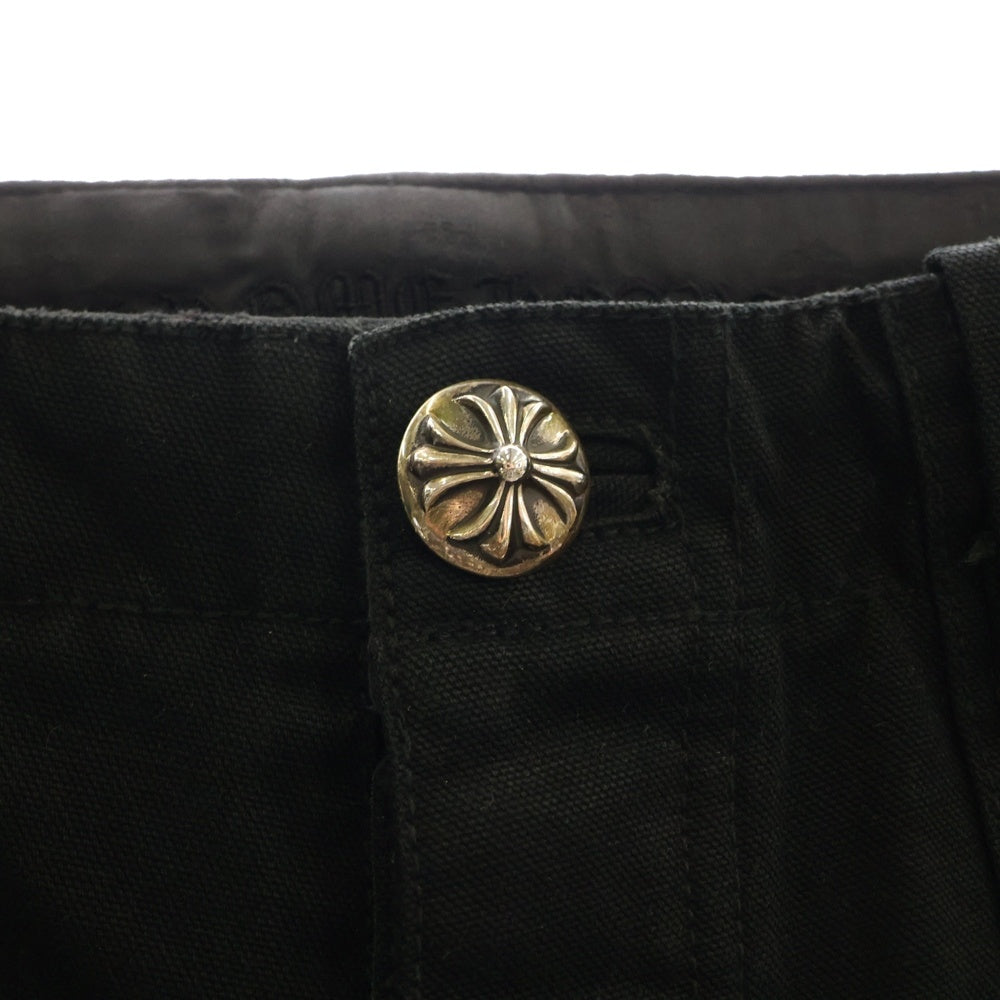 CHROME HEARTS(クロムハーツ) FATIGUE ファティーグ クロスボール ベイカーロングパンツ ブラック/シルバー