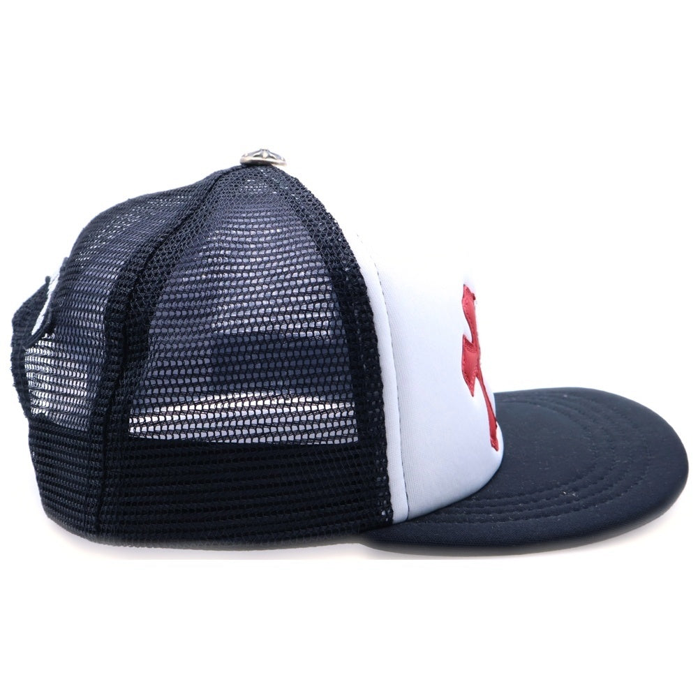 CHROME HEARTS(クロムハーツ) TRUCKER CAP トリコロール セメタリー クロスパッチ トラッカー キャップ 帽子 ブラック/ホワイト/マルチ
