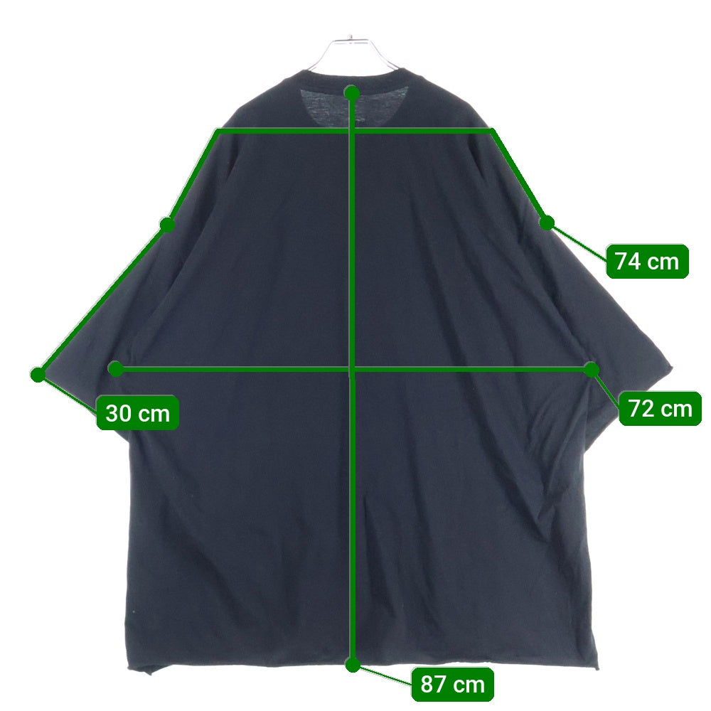 Rick Owens(リックオウエンス) 24AW TOMMY TEE トミー オーバーサイズ クルーネック 半袖Tシャツカットソー ブラック RU02D6283-JA