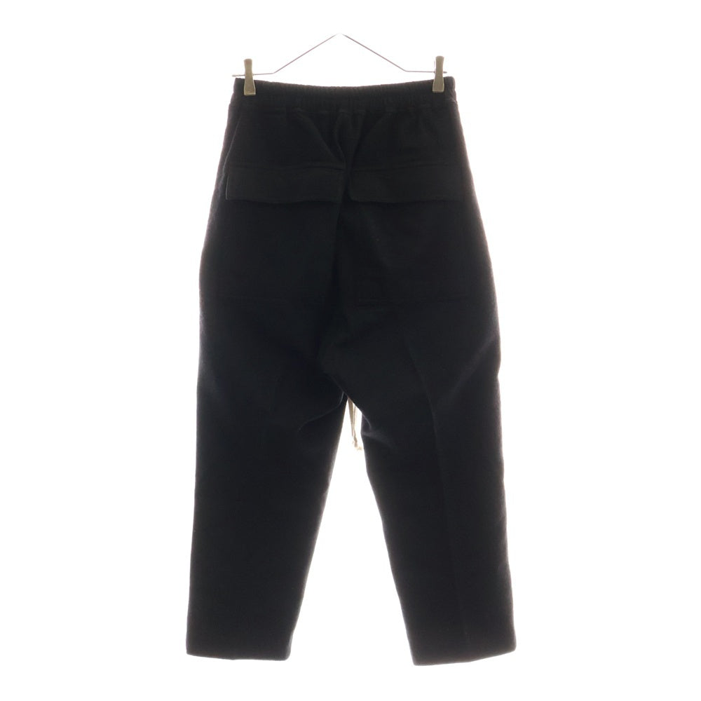 Rick Owens(リックオウエンス) 21AW クロップド ドローストリングロングパンツ ブラック RU02A5395-WCF
