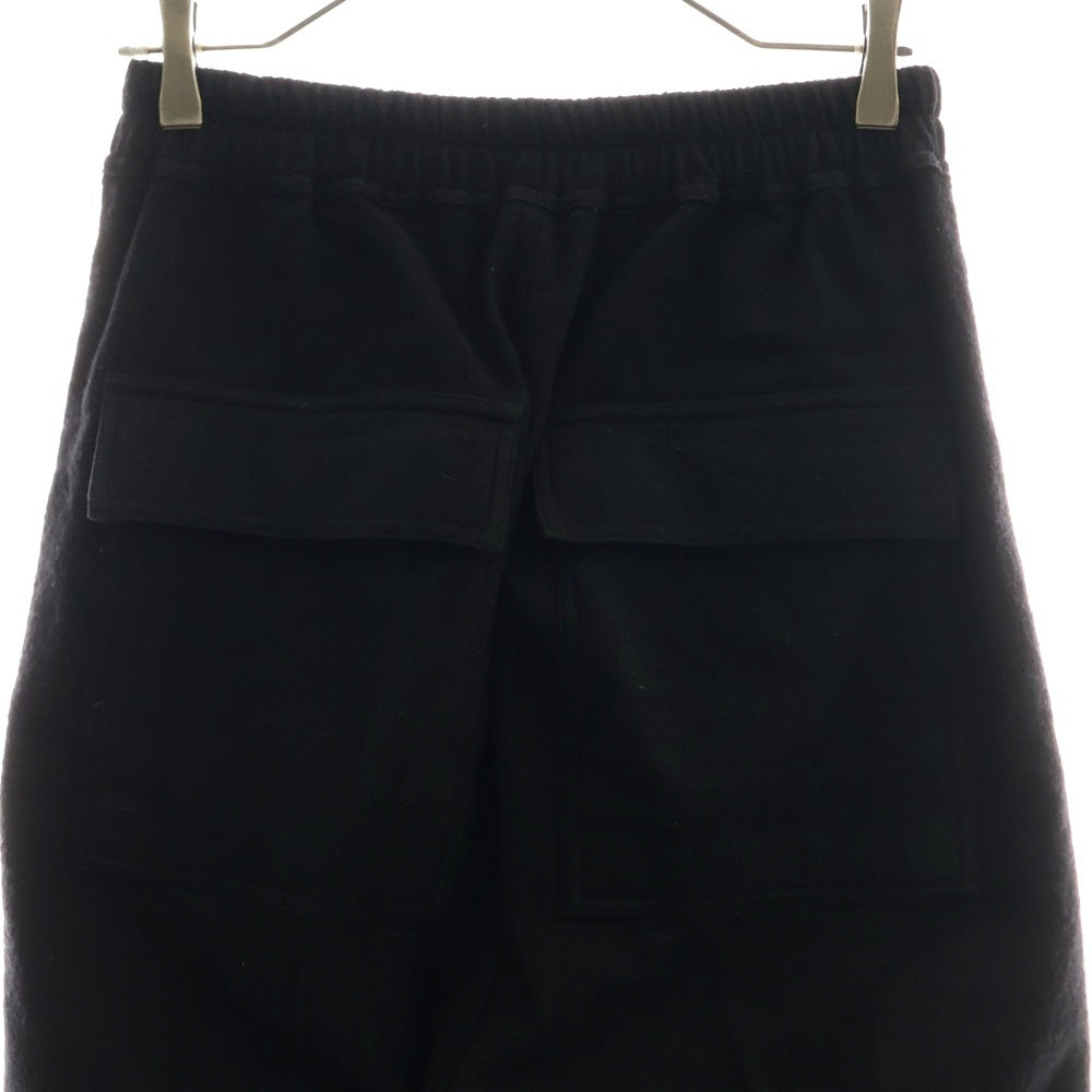 Rick Owens(リックオウエンス) 21AW クロップド ドローストリングロングパンツ ブラック RU02A5395-WCF