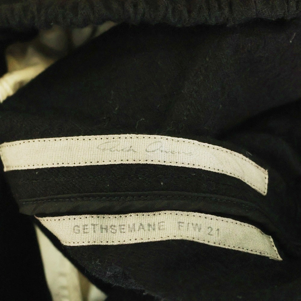 Rick Owens(リックオウエンス) 21AW クロップド ドローストリングロングパンツ ブラック RU02A5395-WCF