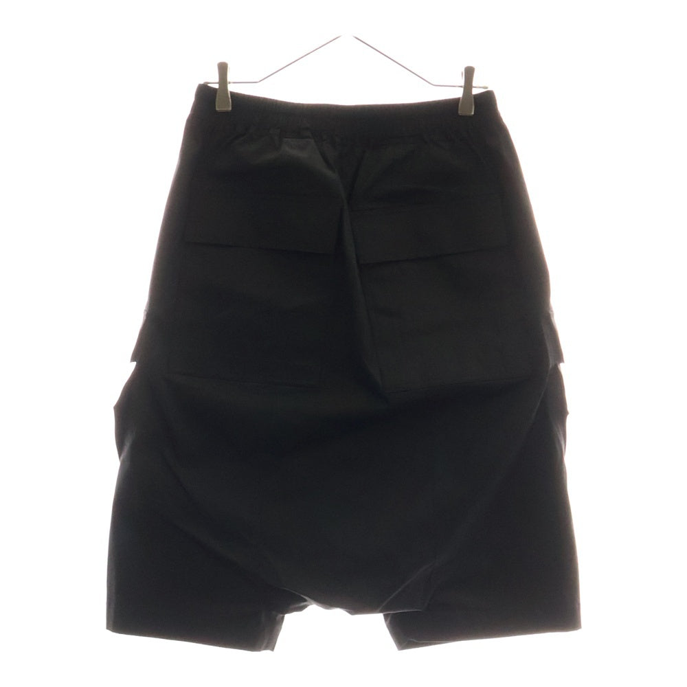Rick Owens(リックオウエンス) 18SS DRAWSTRING CARGO PODS SHORT ドローストリング カーゴ ポッズ ハーフ ショート パンツ ブラック RU18S5389-TE
