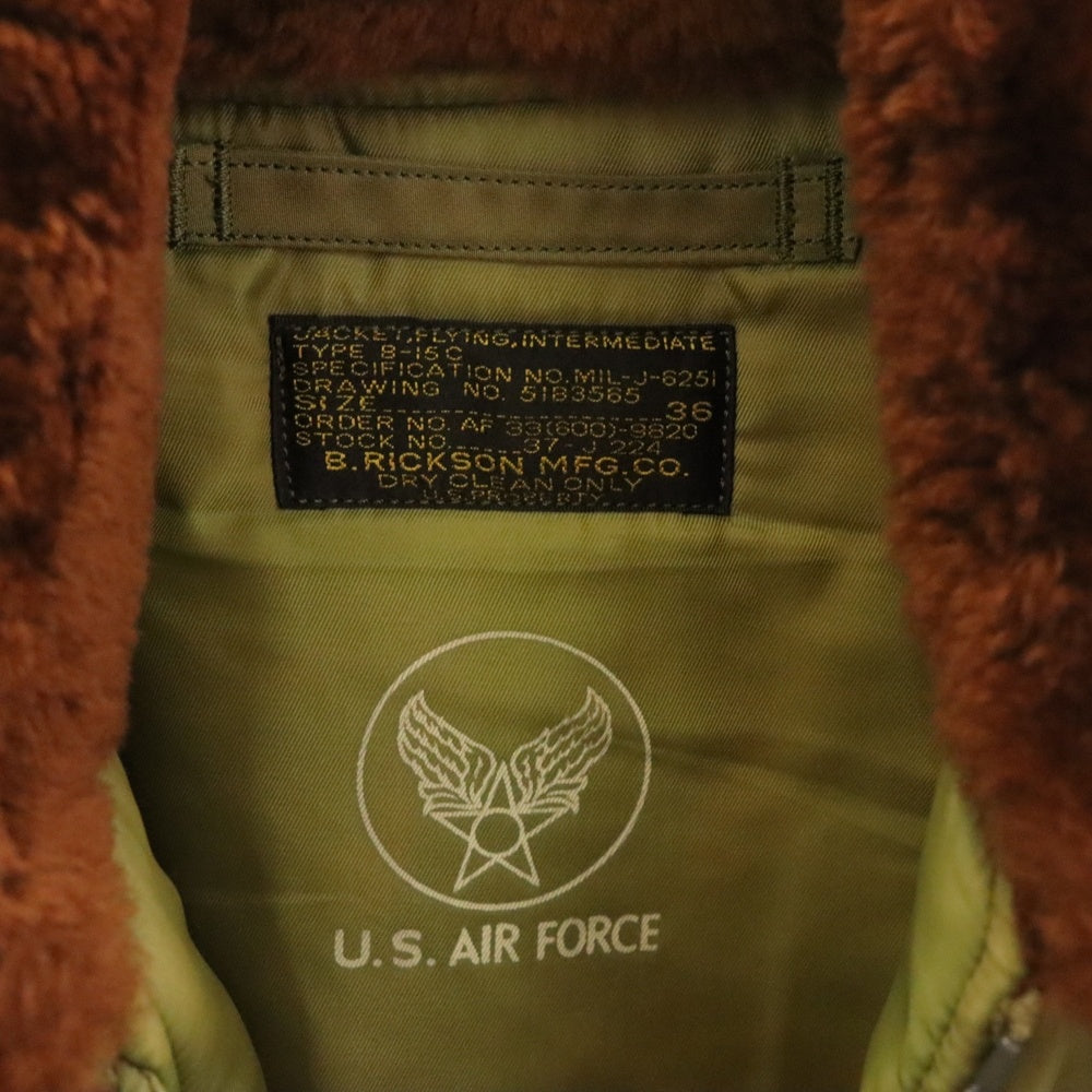 Buzz Rickson's(バズリクソンズ) B-15C ナイロン ミリタリー フライトジャケット ブルゾン カーキ M13258