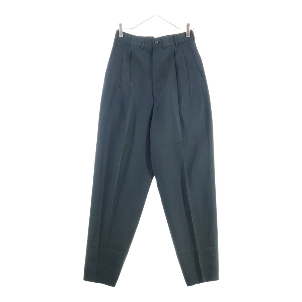 Yohji Yamamoto POUR HOMME(ヨウジヤマモト プールオム) 90s 2タック アセテート ワイド テーパード スラックス ロングパンツ ブラック