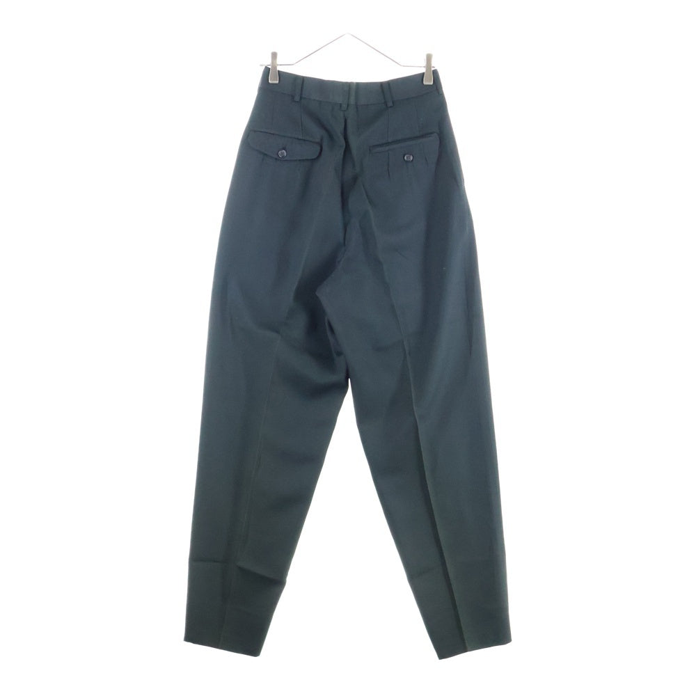 Yohji Yamamoto POUR HOMME(ヨウジヤマモト プールオム) 90s 2タック アセテート ワイド テーパード スラックス ロングパンツ ブラック