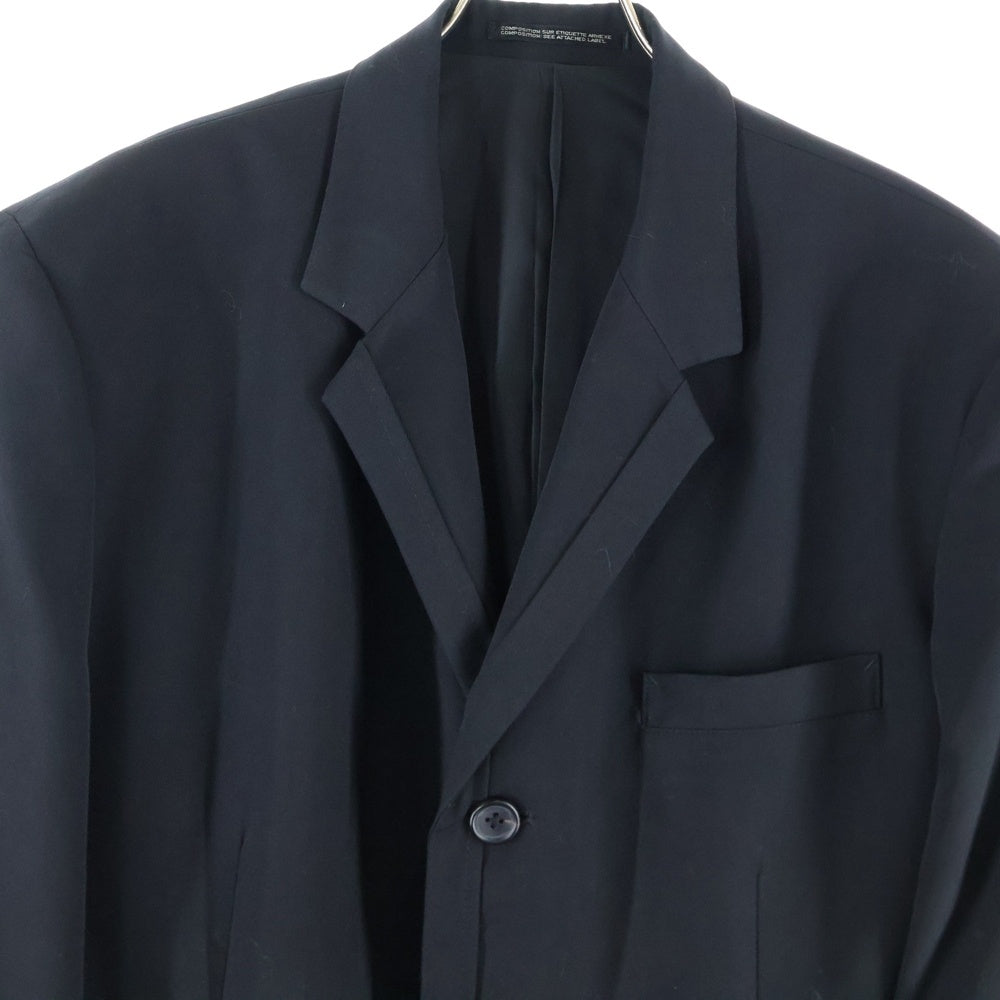 Yohji Yamamoto POUR HOMME(ヨウジヤマモト プールオム) 94AW ウールギャバジン オーバーサイズ 4B シングル テーラード パイピングジャケット ブラック HV-J62-174
