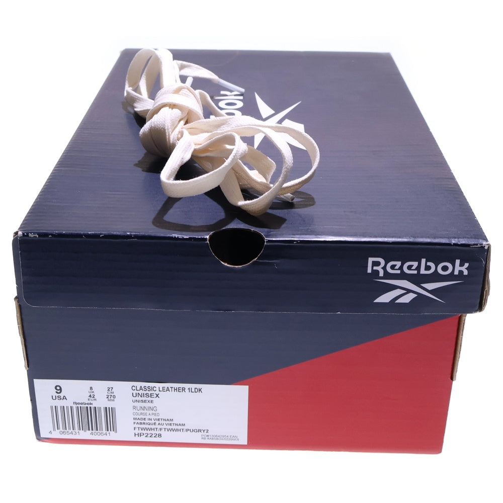 Reebok(リーボック) CLASSIC LEATHER K クラシックレザー ローカットスニーカー ホワイト US9/27cm HP2228