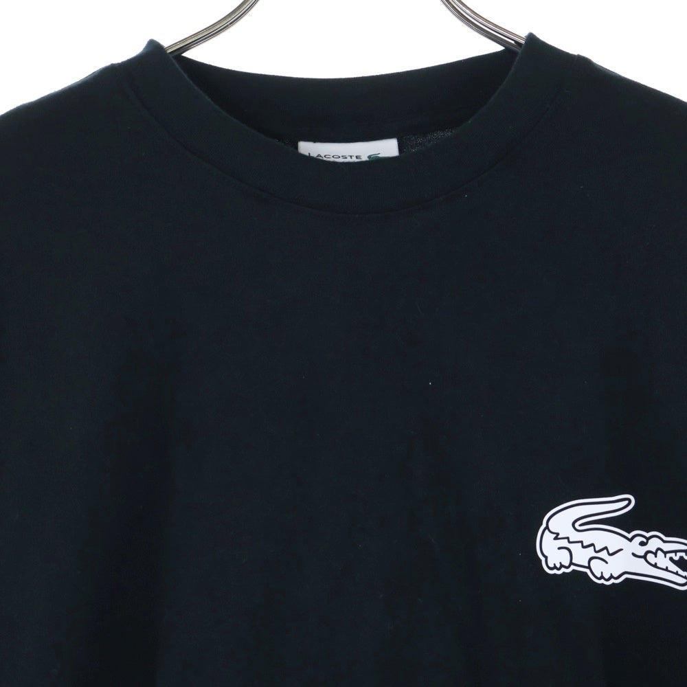 LACOSTE(ラコステ) ロゴプリント クルーネック 長袖 Tシャツカットソー ブラック TH046J