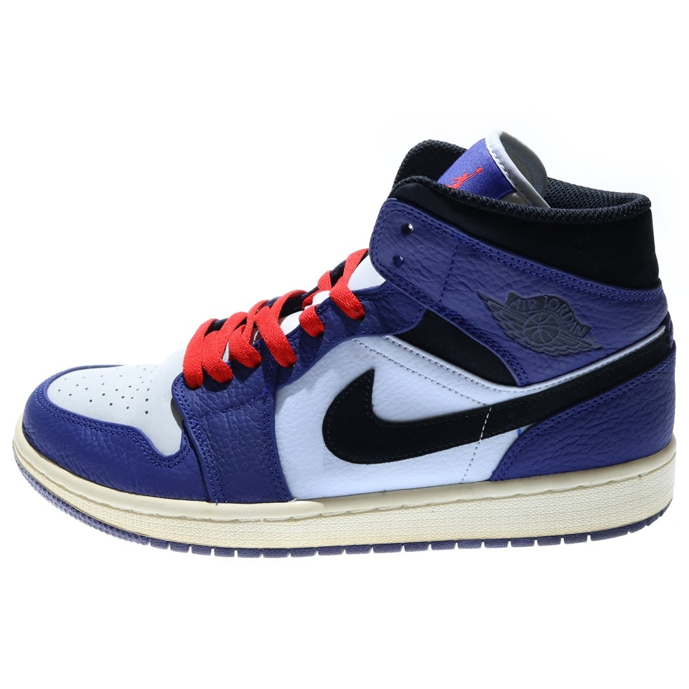 NIKE(ナイキ) AIR JORDAN 1 MID DEEP ROYAL エアジョーダン1 ディープ ロイヤル ミッドカットスニーカー ネイビー US10/28cm 852542-400