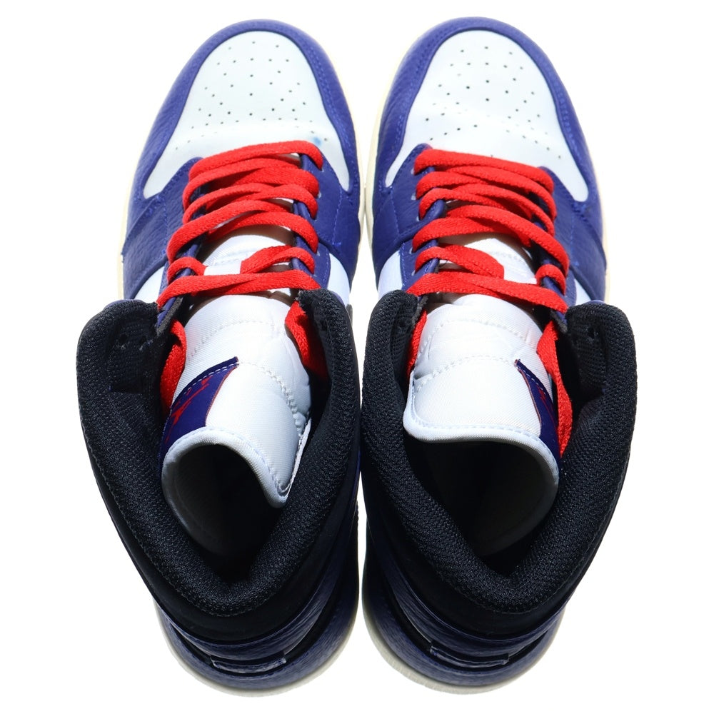 NIKE(ナイキ) AIR JORDAN 1 MID DEEP ROYAL エアジョーダン1 ディープ ロイヤル ミッドカットスニーカー ネイビー US10/28cm 852542-400