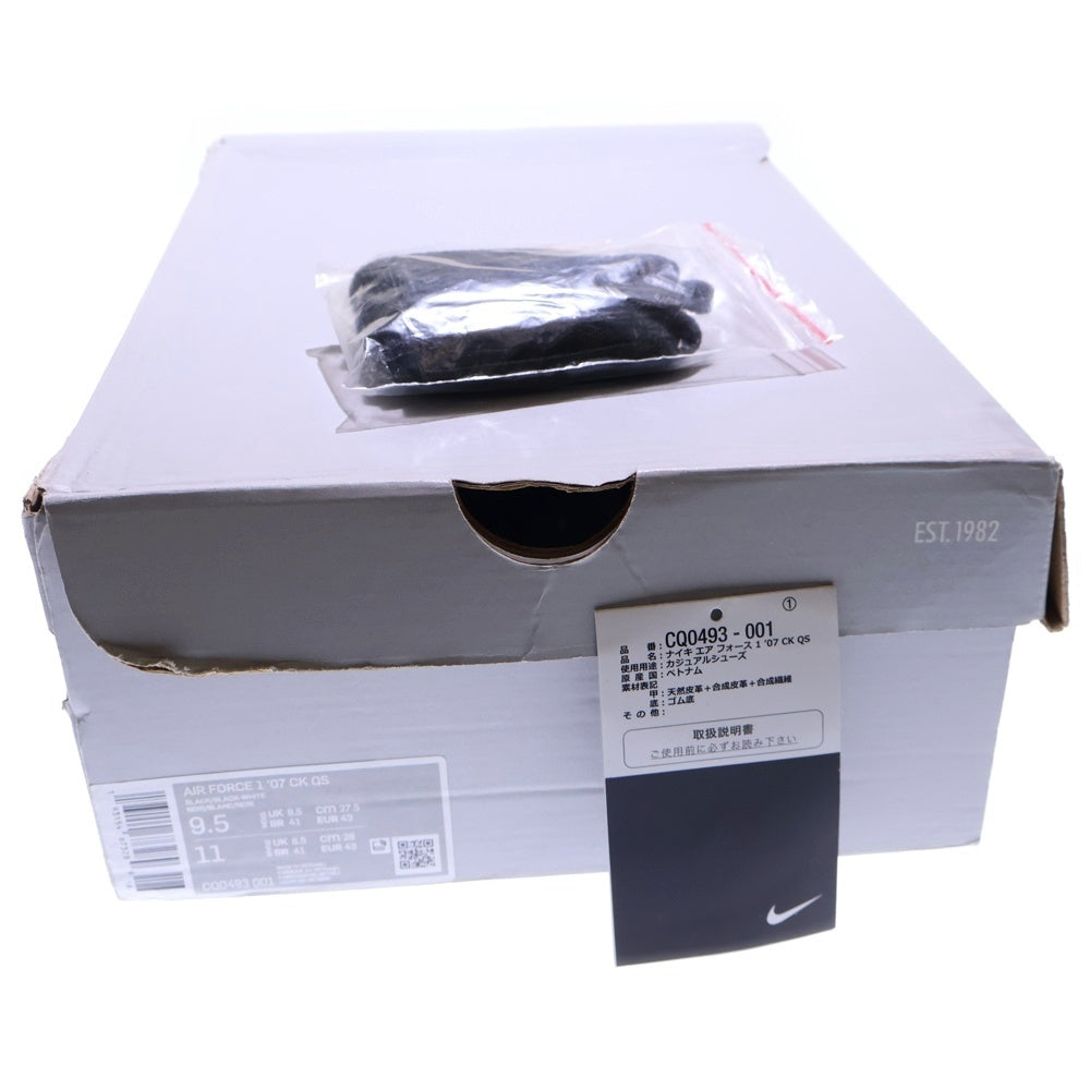 NIKE(ナイキ) ×Colin Kaepernick AIR FORCE 1 LOW QS コリン キャパニック エアフォース1 ローカットスニーカー ブラック US9.5/27.5㎝ CQ0493-001