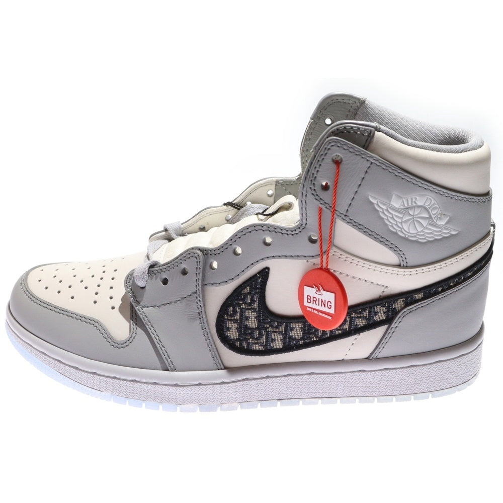 NIKE(ナイキ) ×DIOR AIR JORDAN 1 HIGH OG ディオール エアジョーダン1 ハイカットスニーカー ホワイト/グレー US8/26cm CN8607-002