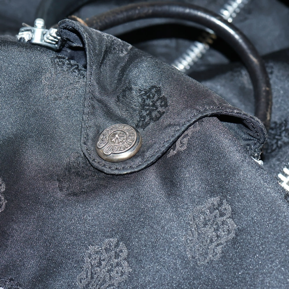 CHROME HEARTS(クロムハーツ) ナイロン レザー ダッフルバッグ ボストンバッグ ブラック